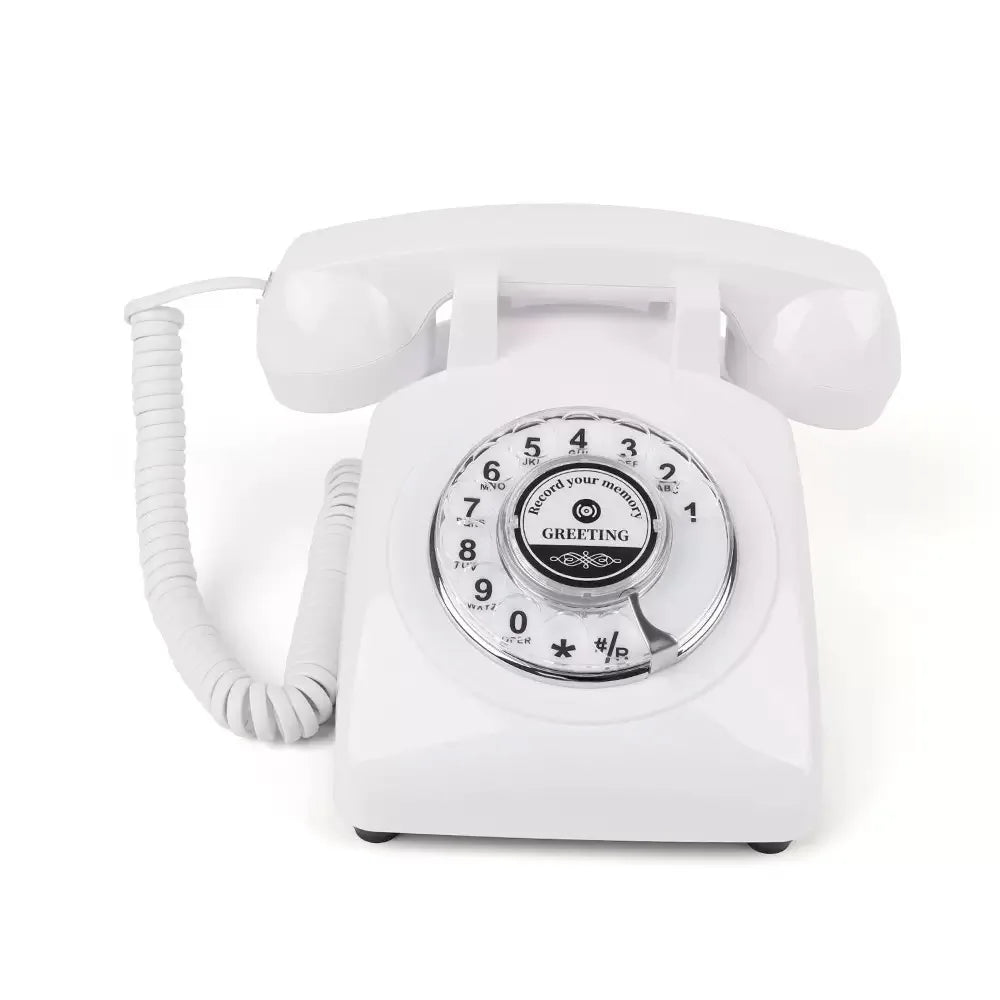 White Voice Recording Audio Guest Book – Guest Book Phone for Weddings, Bridal Showers, Anniversaries,Unique Wedding Gift Good Vibrations