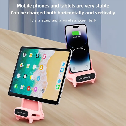 15W Fast Wireless Charger Stand Pad Desktop For PHONE Holder Bracket Charging Station Dock Mount For Mobile White-AB01 Good Vibrations