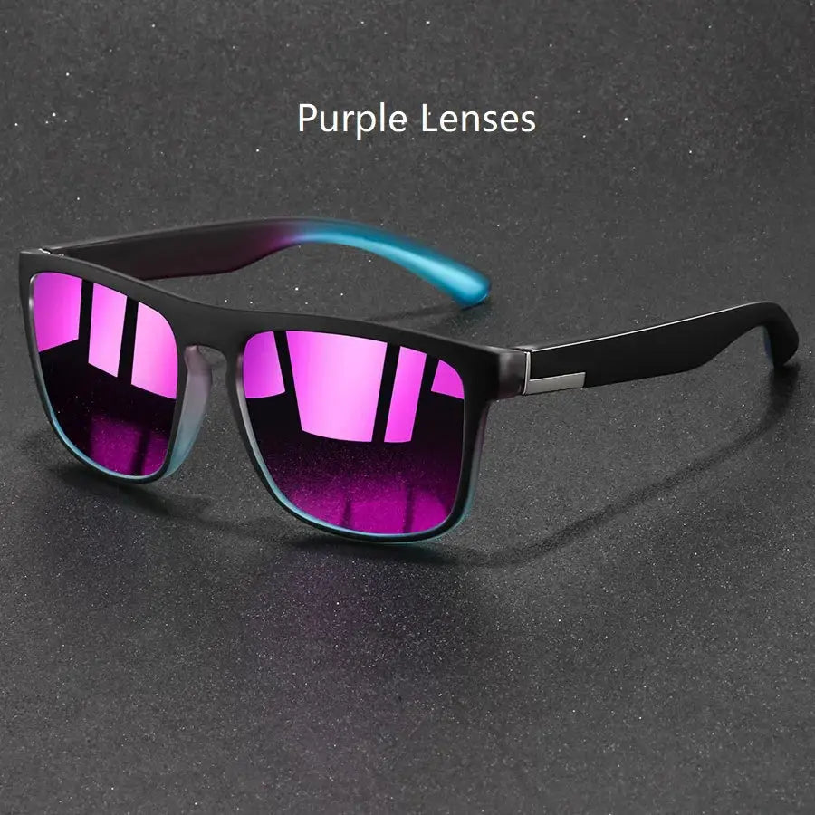 Fashion Vintage Square Sunglasses Men Women Fishing Driving Man Luxury Brand Designer Sun Glasses Anti-Glare Retro Eyewear UV400 Good Vibrations