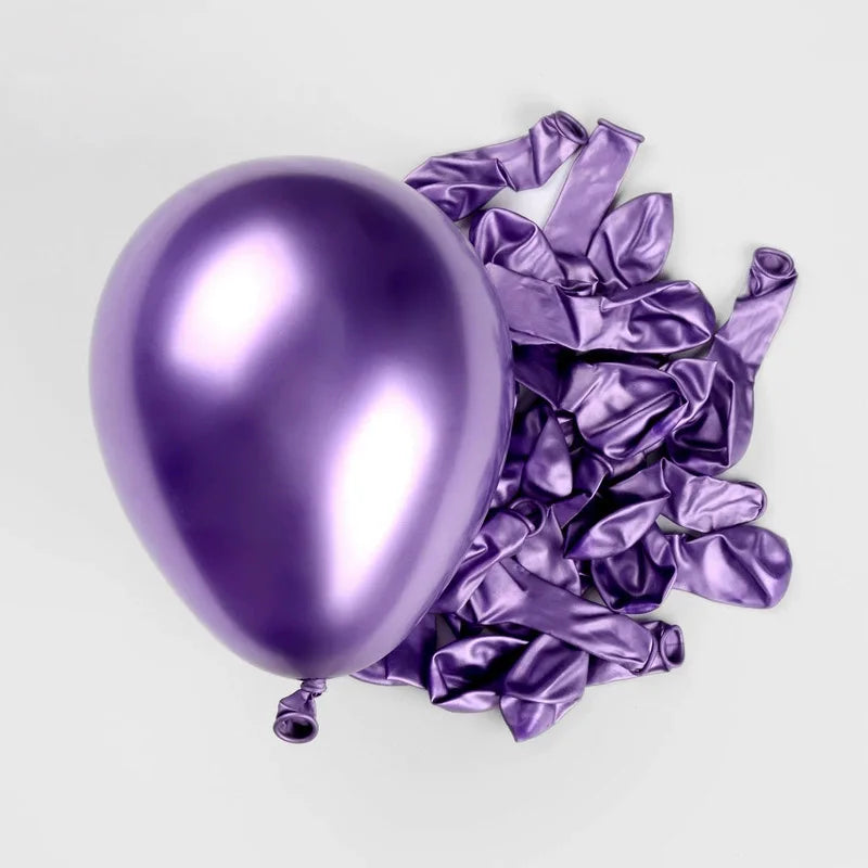 20/40pcs Metallic Balloon Gold Pink Blue Helium Ball Wedding Adult Birthday Party Decoration Chrome Latex Baby Shower Globos Good Vibrations