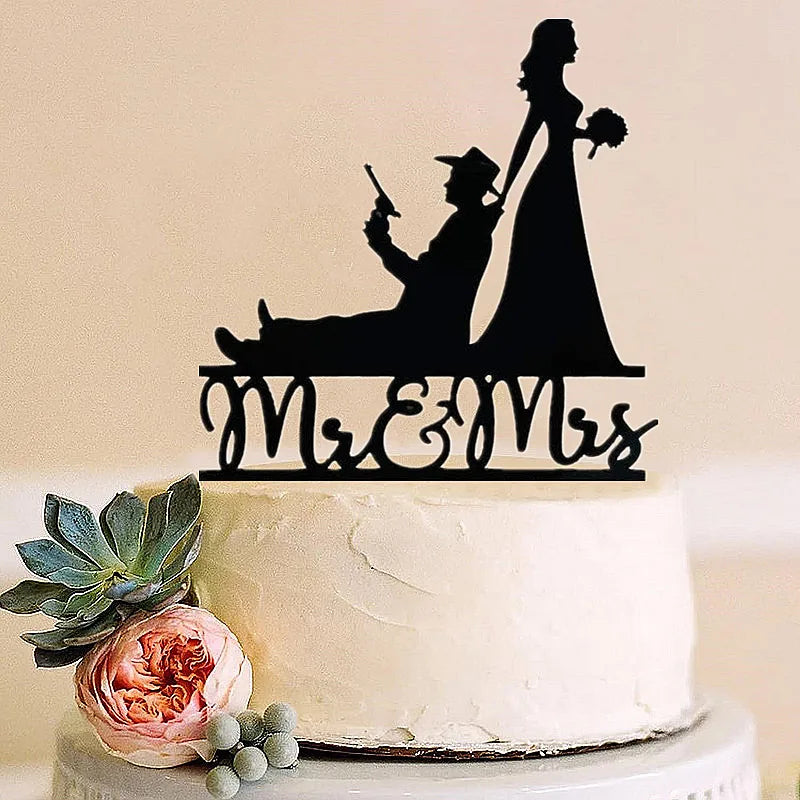 Funny Hunting Wedding Cake Topper Deer Hunt Hunter Wedding Cake Topper Hunt is Over Cake Topper For Wedding/Anniversary/Bridal Good Vibrations