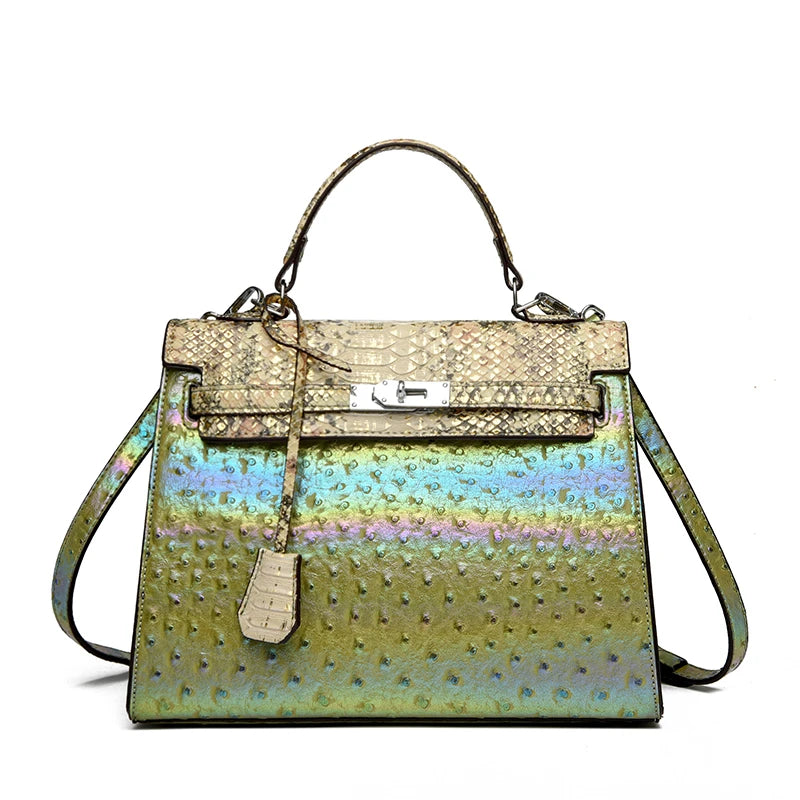 Elegant Retro Satchel Bag - Designer Crossbody Purse With Vintage Textured Finish And Modern Functionality Good Vibrations