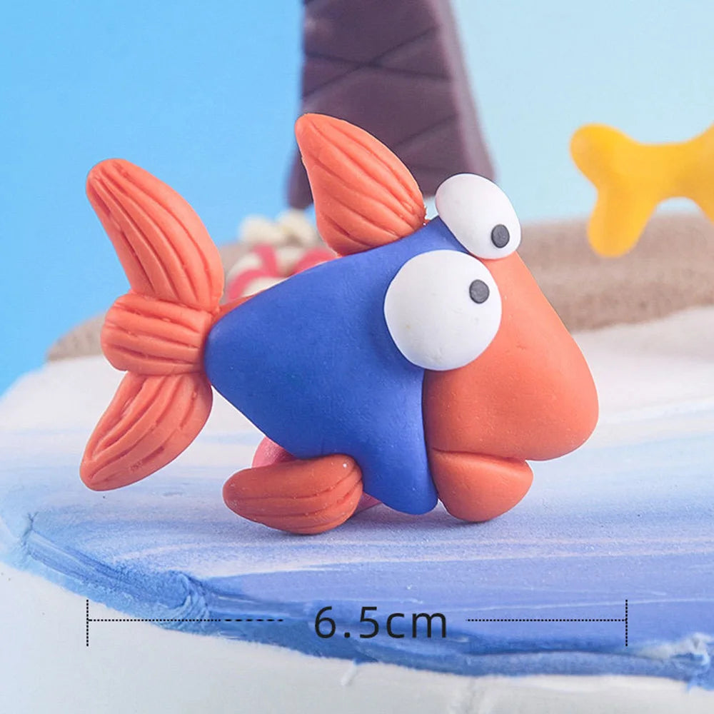 Mermaid Theme Cake Toppers Shell Starfish Fish Tail Children Girl Birthday Wedding Baby Shower Party Cake Decorations Supplies Good Vibrations
