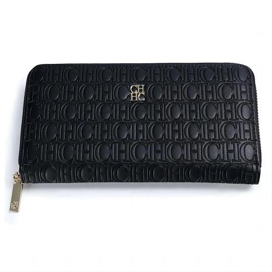 CH Women's Solid Colour Long Wallet Niche Design Fashion Simple Large Capacity Bag Luxury Temperament Vintage Classic Wallet Good Vibrations