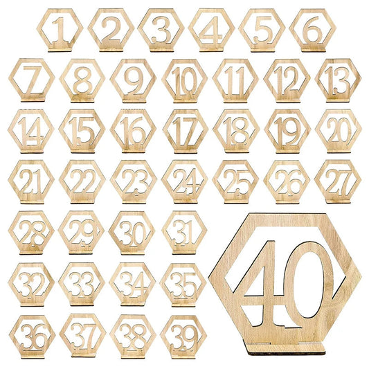 Wedding Number Wooden Table Place Card Rustic Wedding Engagement Reception Seat Decoration Number Signs Event Party Supplies Good Vibrations