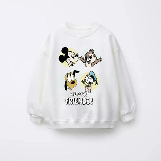 Fashion Children Costumes Lovely Cartoon Print Leisurewear Boys And Girls For 0-6 Years Breathable Loose Cotton Long Sleeves Good Vibrations