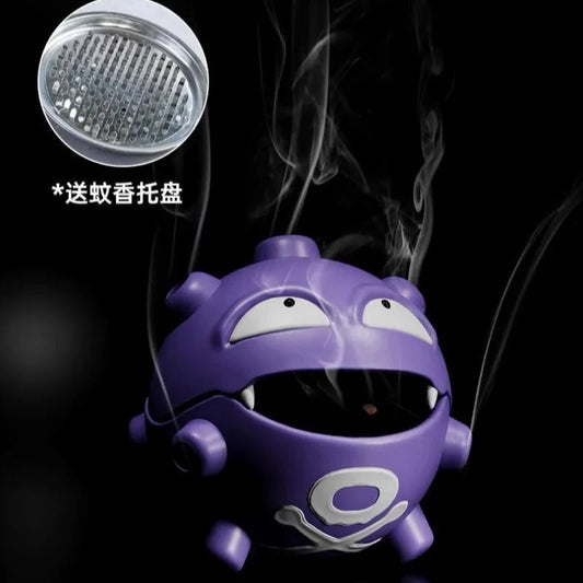 Cartoon Pokemon Weezing Mosquito Coil Tray Anime Indoor Incense Holders Bedroom Figures Desktop Car Decoration Storage Toys Gift Good Vibrations Adult Super Store