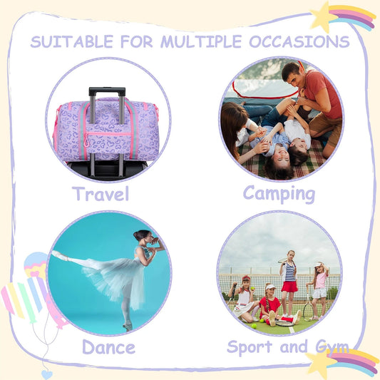 1 Pc Duffle Bag Girls Women Travel Bag Gifts Overnight Bag For Girls Women Tote Bag Sleepover Bag For Girls Gym Dance Bag Good Vibrations