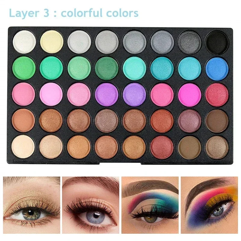 120 Color Eye Makeup Waterproof Make up Nude Eye Shadow Palette Glitter Matte Pigmented Powder Pressed Shine Eyeshadow Cosmetic Good Vibrations