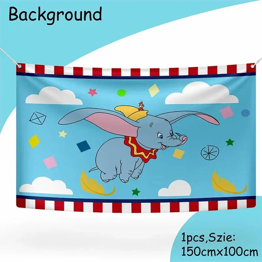 Dumbo Cute Birthday Party Decorations Tableware Kids Cups Plates Tablewares Set Baby Shower Party Supplies for Children's Day Good Vibrations
