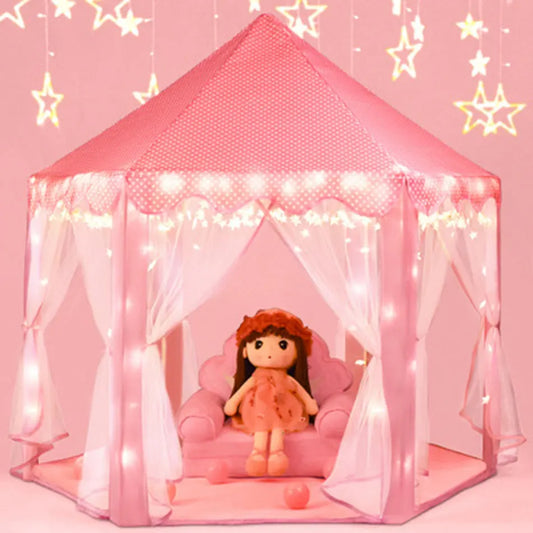 Portable Children's Tent for Kids Tent Toys Girls Princess Castle Tipi Infantil Children's House Vigvam Teepee Baby Tent Gifts Good Vibrations