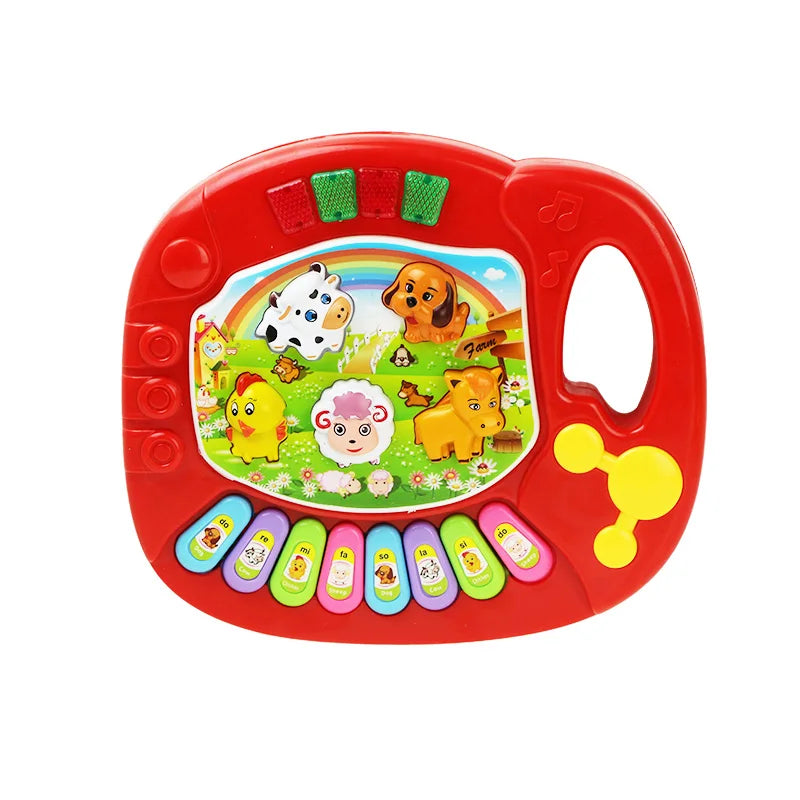 Baby Musical Toy with Animal Sound Kids Piano Keyboard Electric Flashing Music Instrument Early Educational Toys for Children Good Vibrations