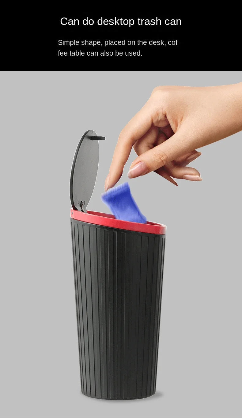 Universal Car Trash Bin Can Mini Auto Dust Organizer Car Interior Rubbish Bag Garbage Container Storage Box Bucket Auto Accessor Good Vibrations