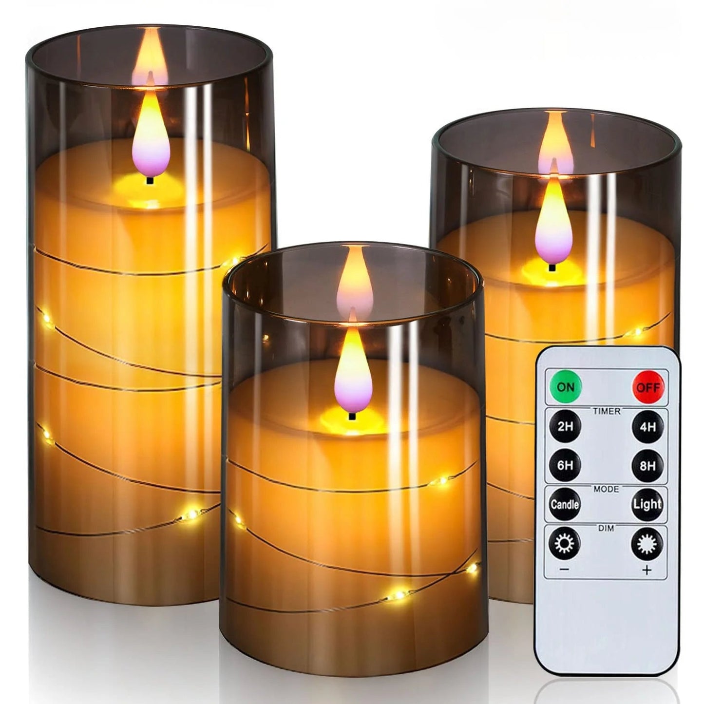 Electronic candles LED candles for home decoration LED light strips with remote control LED glass candles Christmas wedding part Good Vibrations