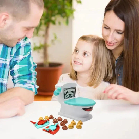 1 Set Poop Shooter Toy Funny Toilet Toy Family Party Relaxation Parent Child Interactive Game Tabletop PK Creative Catapult Game Good Vibrations