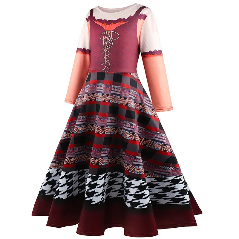 Halloween Party Dress Funny Fantasy Sisters Cosplay Costume Dress Halloween Carnival Party Disguise Suit Outfits Kids clothes Good Vibrations