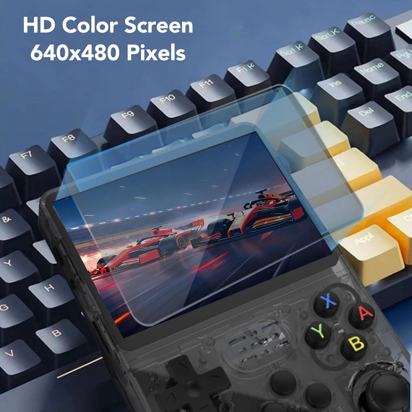 Handheld Game Console 3.5 Inch LCD Screen Portable Video Game Console Dual Joysticks with 3200mAh Battery for Birthday Gift Good Vibrations
