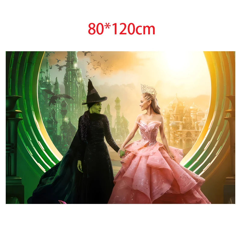 Wicked Birthday Party Decoration Magic Witch Balloon Backdrop Tableware Split Sales Wicked Birthday Party Supplies Good Vibrations