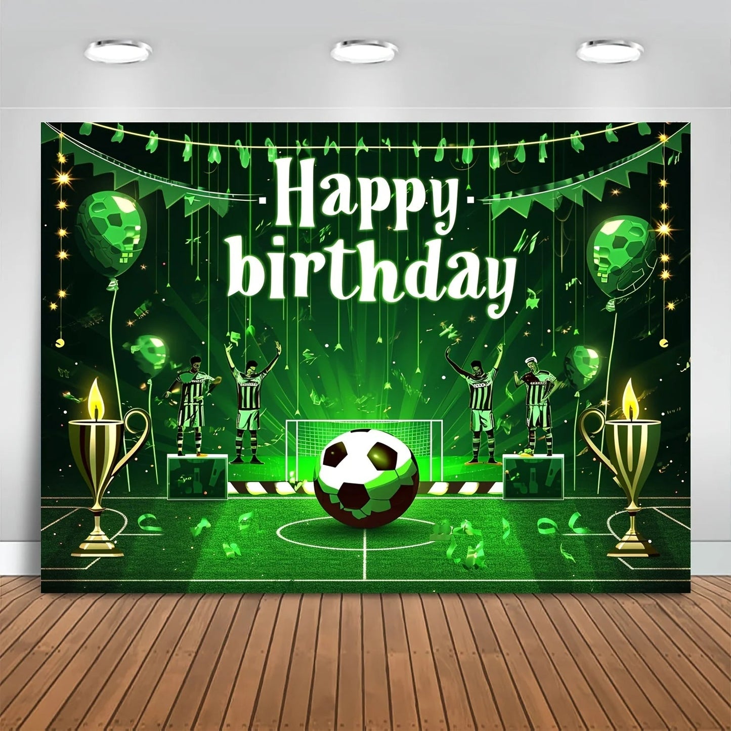 Birthday Party Background Football Field Photo Background Football Theme Birthday Party Decoration Good Vibrations