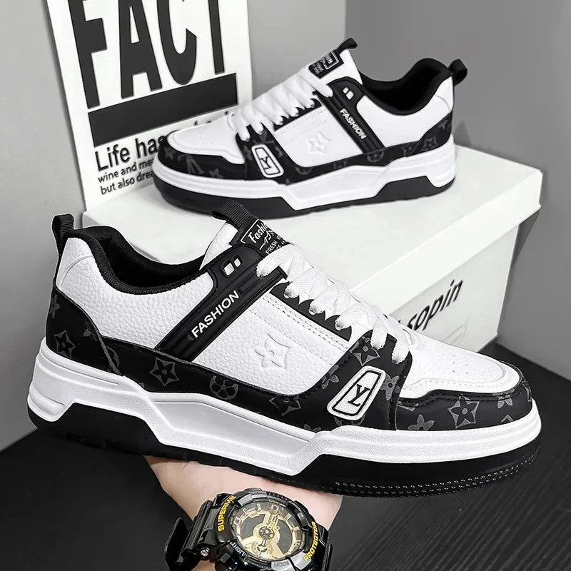 Trendy Men's Cross-Border Shoes New Style Thick Bottom Sports Casual Shoes Men's Popular White Shoes Solvent Shoes Men's Sports Good Vibrations