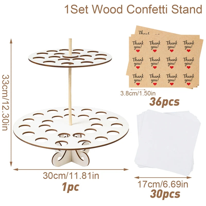 Wedding Tray Confetti Cone Stand Box Kraft Paper Tray Rustic Wedding Decoration Wedding Confetti Cones Cones Wedding Set supply Good Vibrations