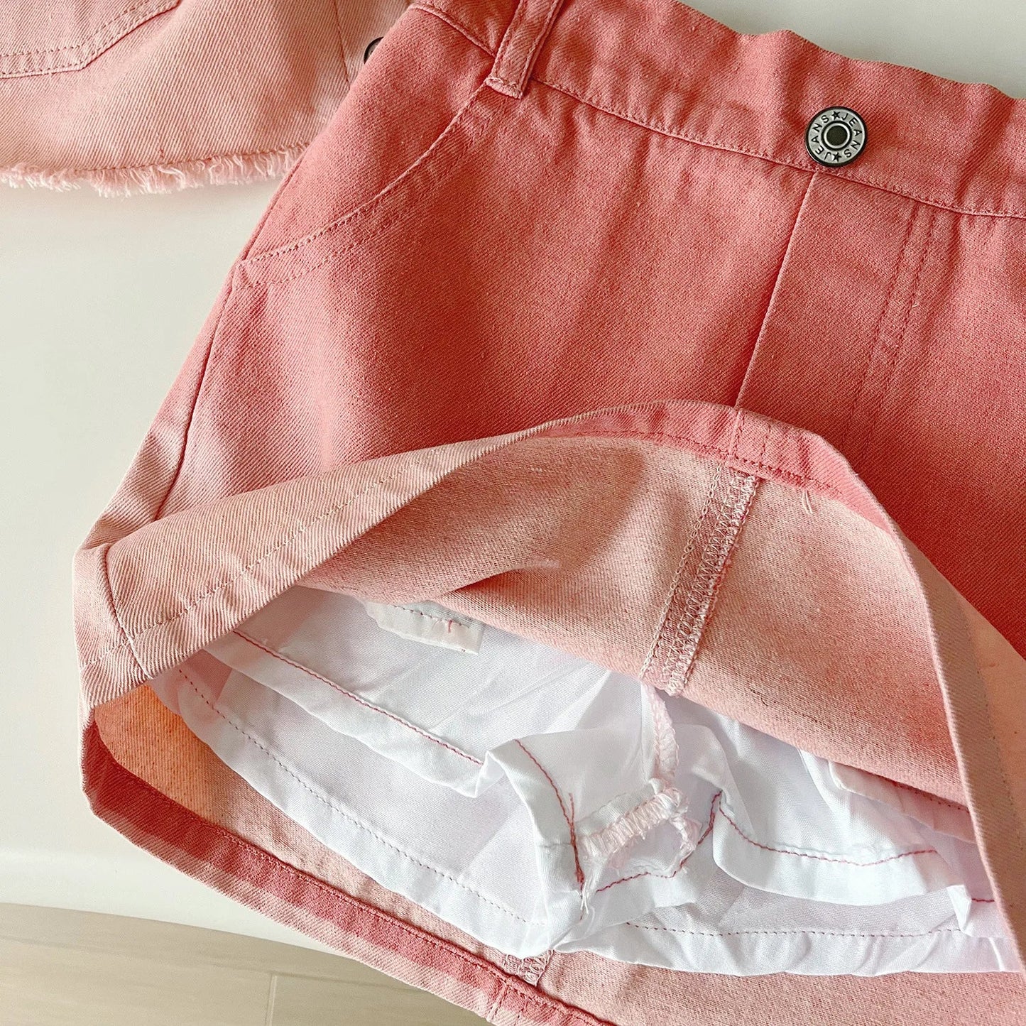 Children's Clothing Sets Denim Halter + Sleeveless T-shirt + Skirt 3pcs Girl Clothes Kids Boutique Clothes for 2 To 7 Years Good Vibrations