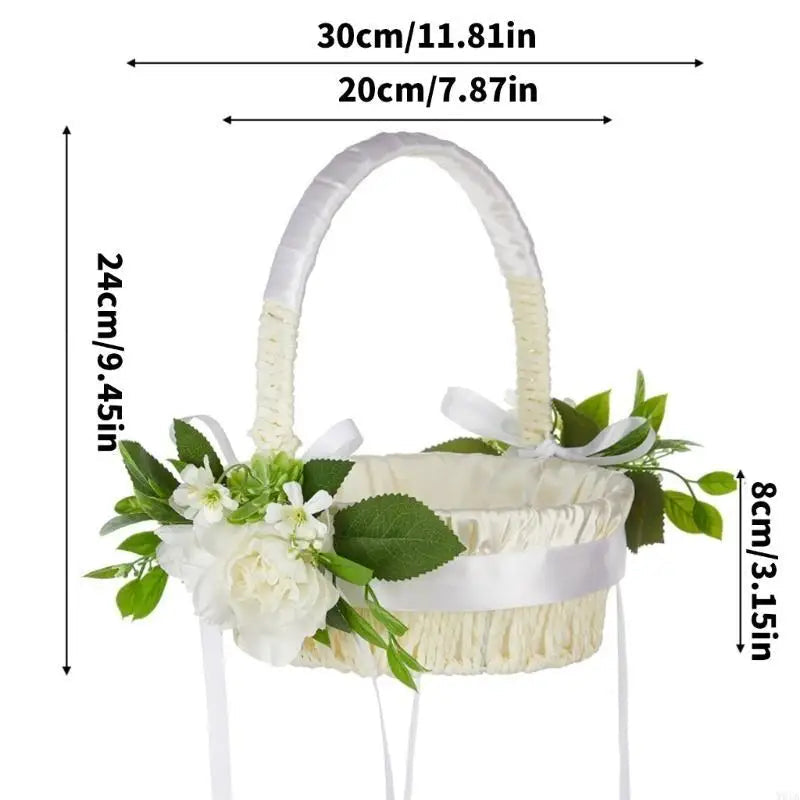 W0YA Beautifully Flower Decoration Basket Exquisites European Styles Garden Basket Good Vibrations