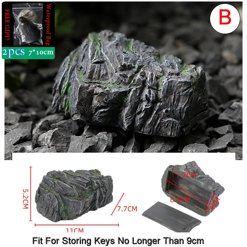 Sight Secret Rock Stone Shape Key Safe Box Hidden Storage Compartment For Home Garden RV Spare Keys Safes Free Gift Zipper Bag GOOD Vibrations Adult Super Store