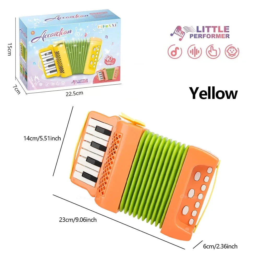 Toddler Accordion Toy - Musical Instrument for Kids, Early Music Exploration Gift for Boys & Girls 3 Years Good Vibrations