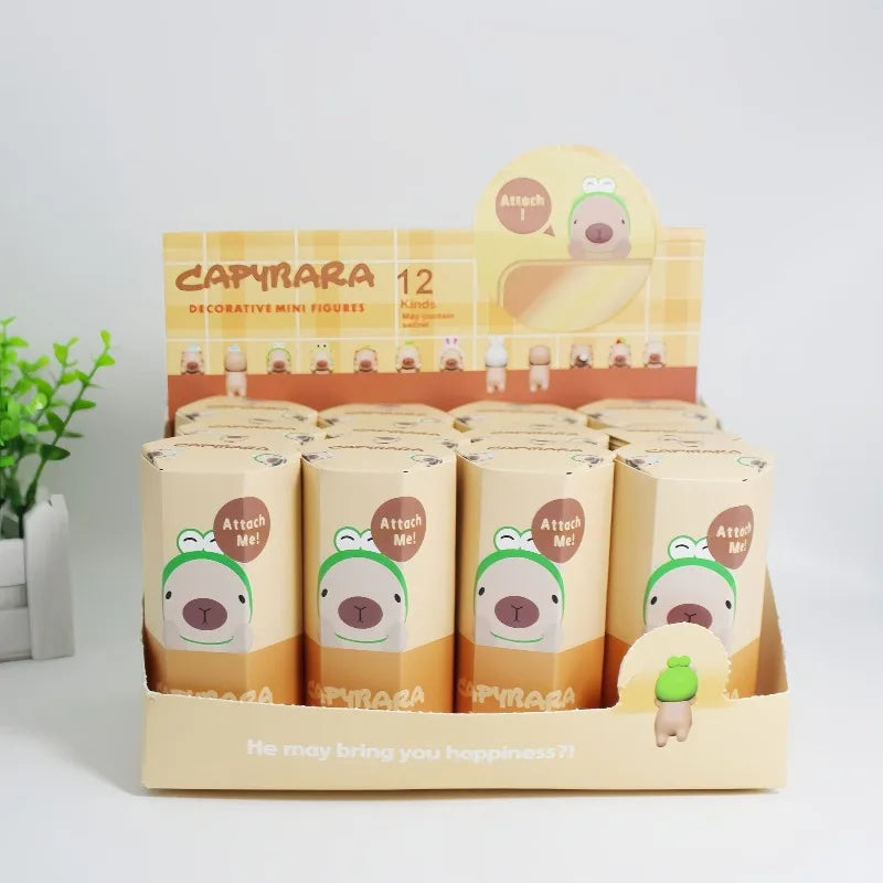 New Sonny Ange small capybara animal blind box Capybara Papa doll hand-made doll ornaments car navigation screen decoration Good Vibrations