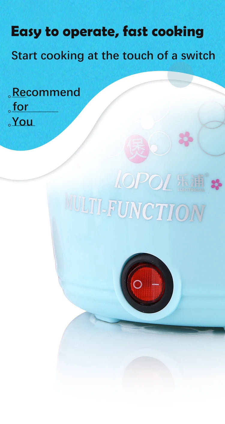 Multifunction Electric Cooker Hot Pot 1-2 People Heating Pan Multi Ramen Pot Machine Mini Rice Cook Kitchen Appliance Korea 220V Good Vibrations Adult Super Store