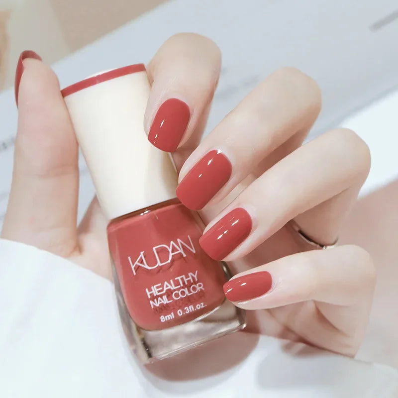 Nail Polish Without Baking Lamp White Fine Glitter Non-baking Non-peel Transparent Shiny Oil Base Coat Nude Nail Polish Good Vibrations