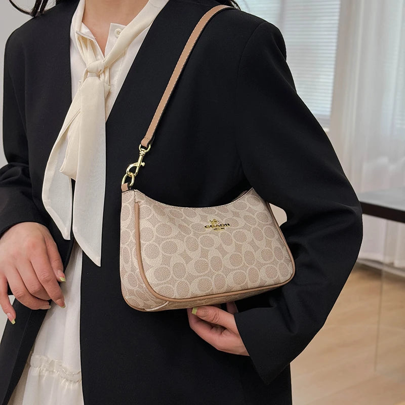 Popular Classic Elegant Leather Shoulder Bag For Ladies - Women's Designer Handbag Crossbody Bag Good Vibrations