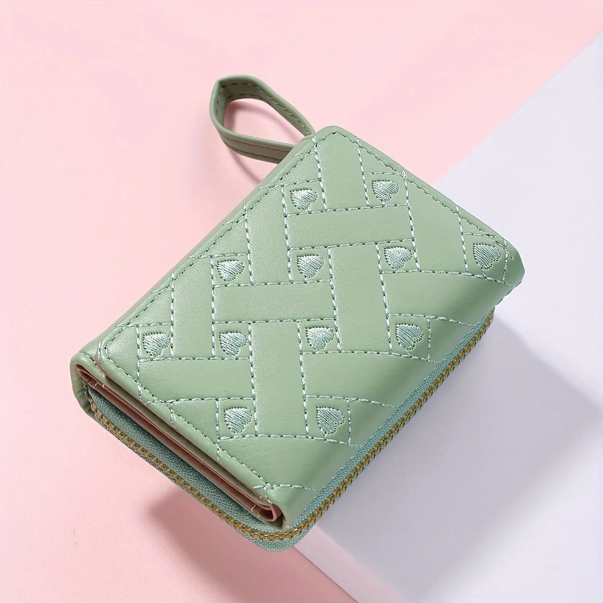 Women's Wallet Made of PU Skin Purse for Female Coin Purse Short Male Card Holder Wallets Zipper Around Money Coin Purse Good Vibrations