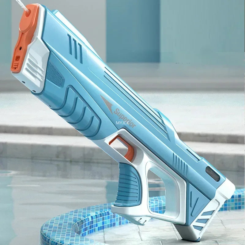 43cm Full Electric Automatic Water Storage Gun Toys Portable Children Summer Beach Outdoor Fight Fantasy Toys for Boys Kids Game Good Vibrations