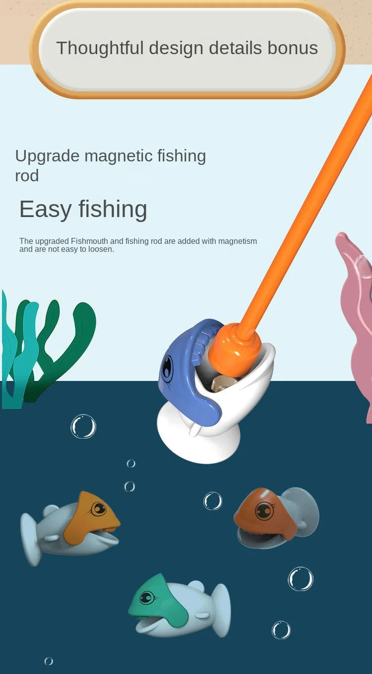 Dinosaur Simple Magnetic Fishing Toys Play Rod Game Toys for Children Baby Montessori with Rod Kids Educational Rotating Gift Good Vibrations