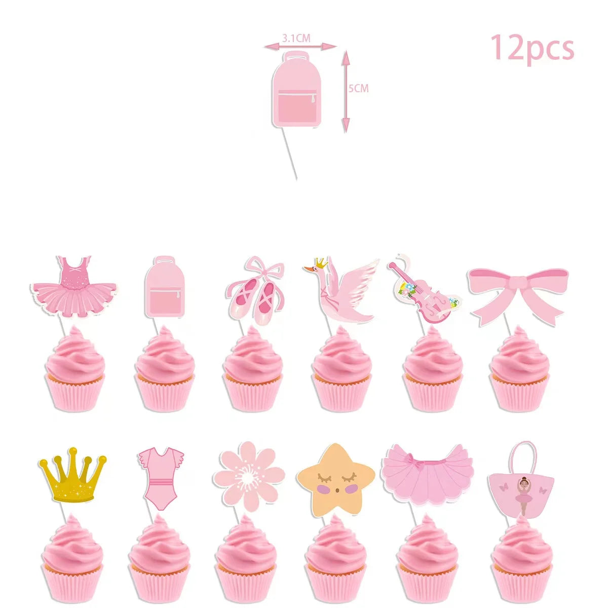Pink Swan Ballet Theme Party Disposable Tableware Paper Plates Napkins Princess Girls Happy Birthday Party Decor Good Vibrations