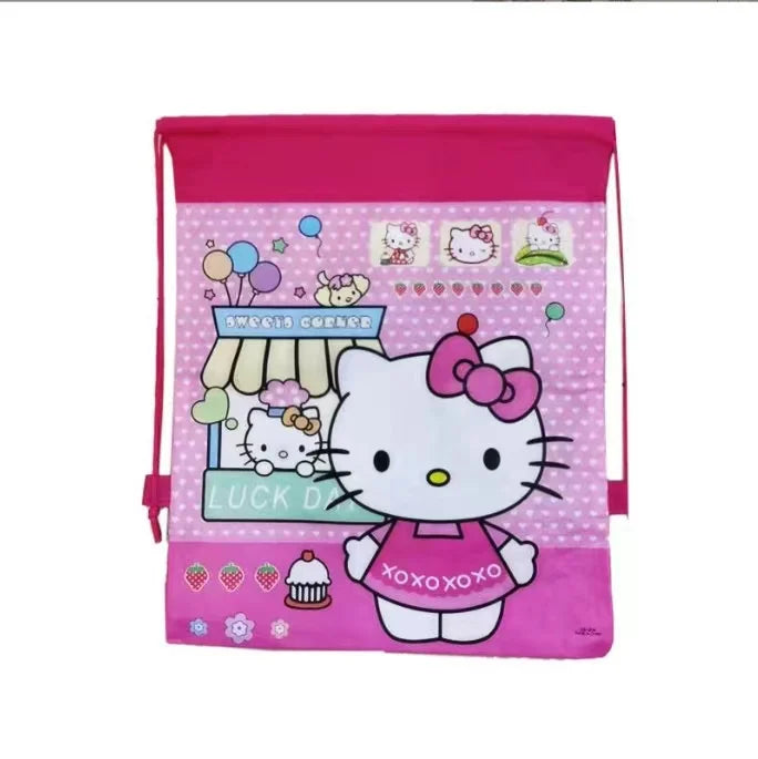 Hello Kitty Theme Girls Birthday Party Disposable Tableware Paper Cup Plate Balloon Kids Favors KT Balloon Party Decor Supplies Good Vibrations
