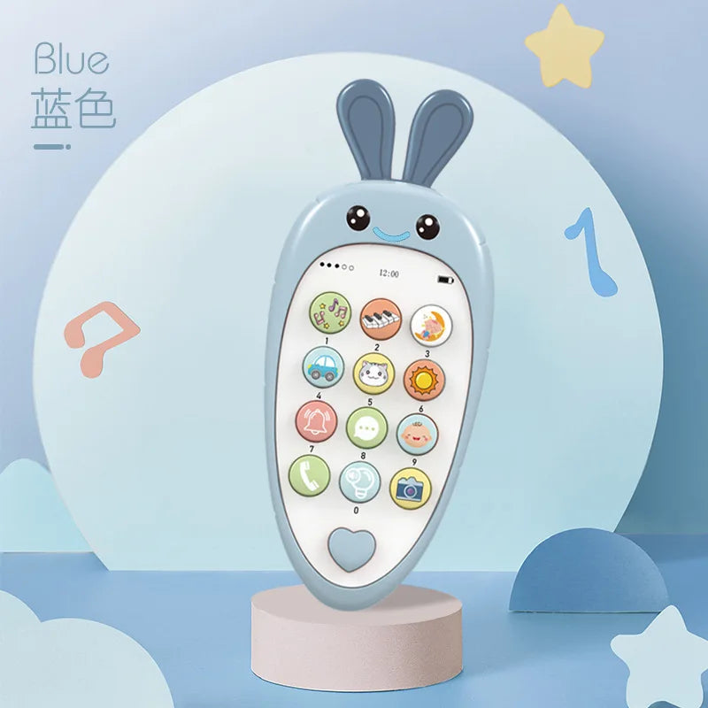 Baby Phone Toy Music Sound Telephone Sleeping Toys With Teether Simulation Phone Kids Infant Early Educational Toy Kids Gifts Good Vibrations