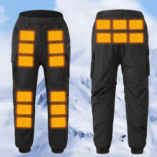 18 Heated Pants Men Women USB Electric Heating Trousers Thickened Warming Heating Leggings Camping Thermal Heated Clothes Good Vibrations