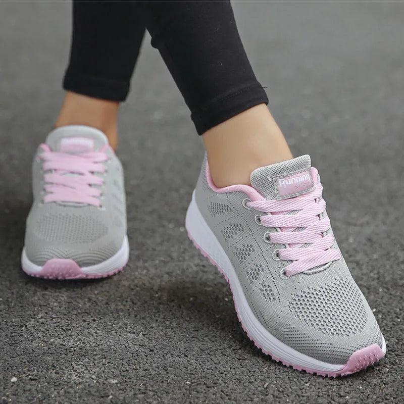 Women Sports Shoes 2023 Trends Sneakers Women Light Sport Sneaker Breathable Casual Shoes For Women White Tennis Female Footwear Good Vibrations