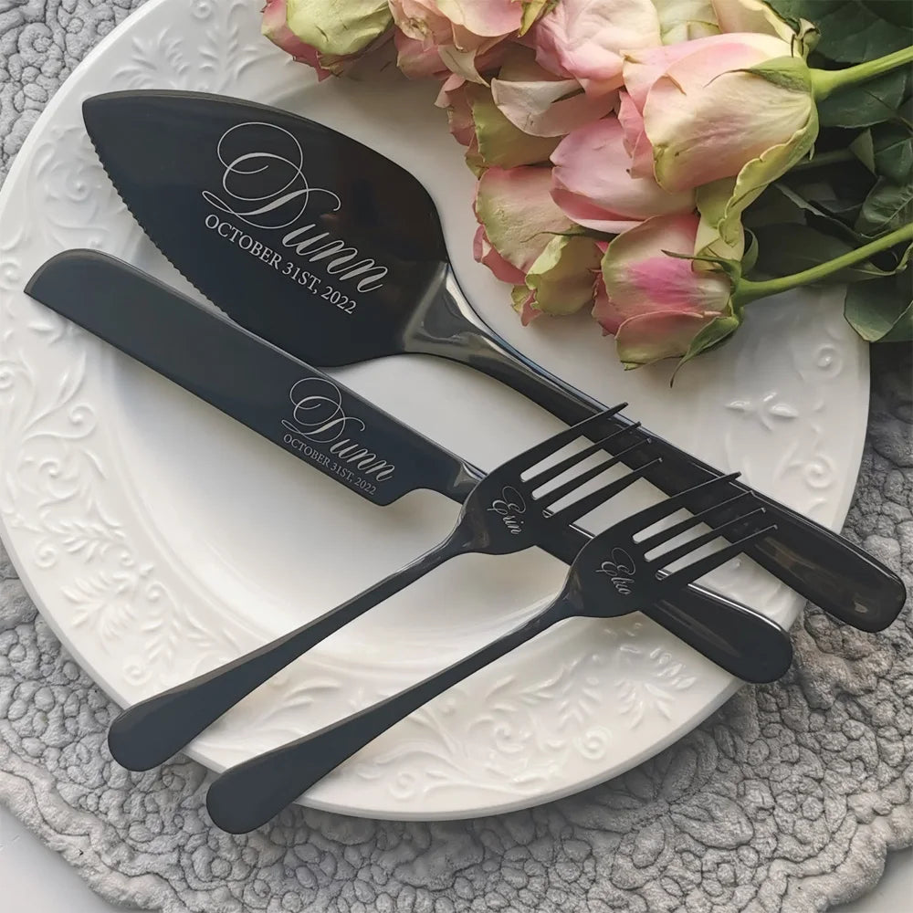 Personalized Wedding Cake Cutting Set Custom Engraved Gifts Wedding Gift For Bridal Shower Unique Anniversary Engagement Gift Good Vibrations