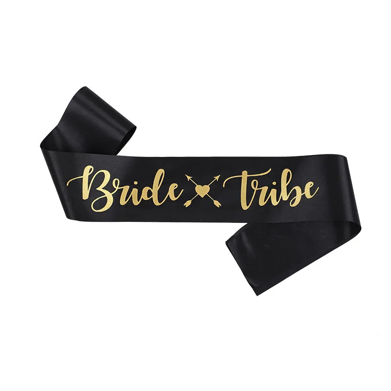 Bride Tribe Bridesmaids Sashes Set for Bridal Shower Decorations Wedding Favors Bachelorette Party Supplies Bride to be Gift Good Vibrations