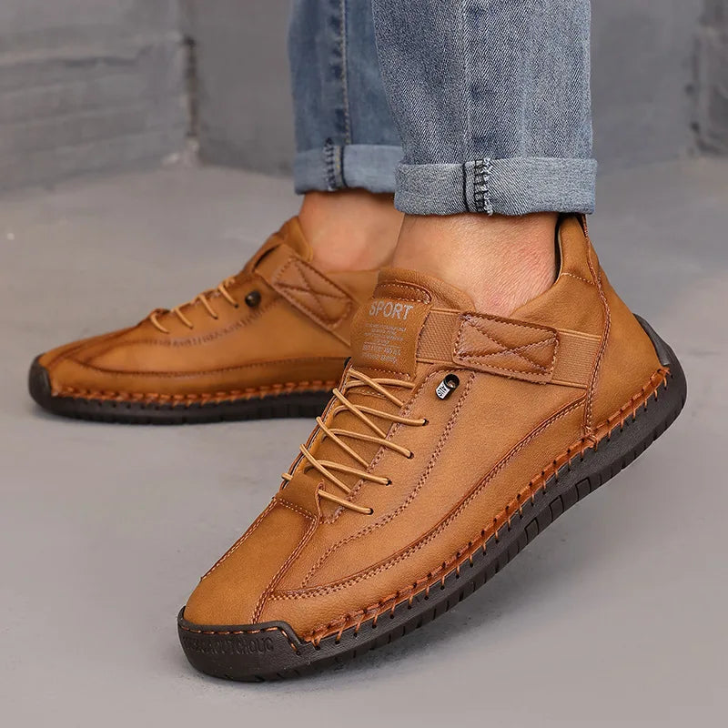 Boots Mid Top for Women British Style Retro Anti Slip Workwear Shoes Handmade Leather Loafers Casual Soft Soled Women Nude Boots Good Vibrations