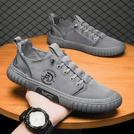 Men Casual Shoes Breathable Ice Silk Male Loafers Slip on Walking Flats Shoes Vulcanized Shoes for New Men Comfortable Sneakers Good Vibrations