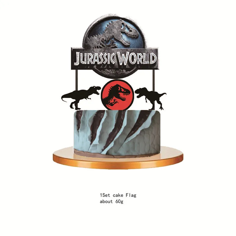 New Jurassic World Theme Party Disposable Tableware Jurassic World Dino Birthday Party Decorations Jungle Party Supplies Toys Good Vibrations