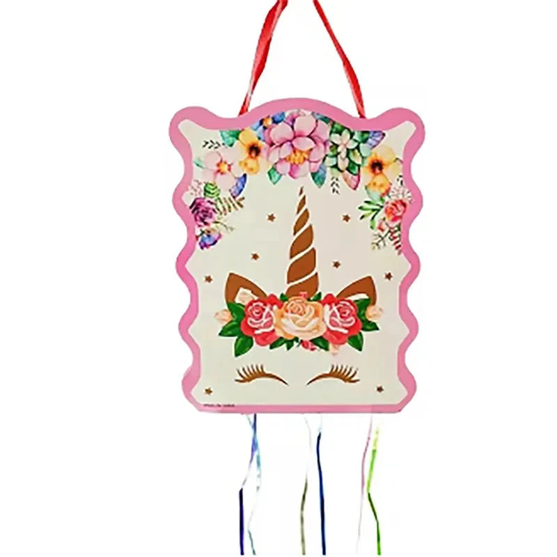 1pc Unicorn Theme Pinata Decoration Kid Boy Girl Birthday Party Game Props Hanging Paper Pinata Candy Gift Filler Dinosaur Pinat Good Vibrations