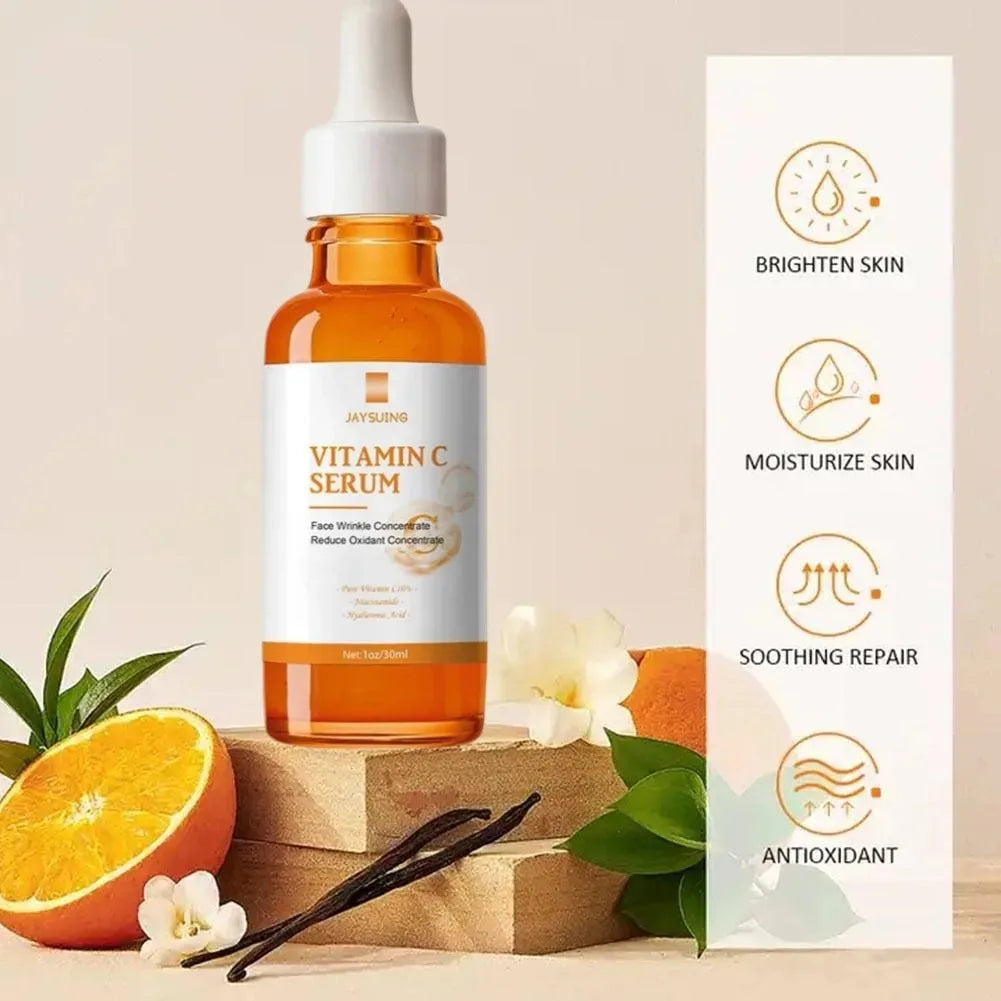 Vitamin C Wrinkle Remover Face Serum Lifting Firming Fade Fine Lines Anti-aging Essence Whitening Brighten Nourish Skin Care Good Vibrations