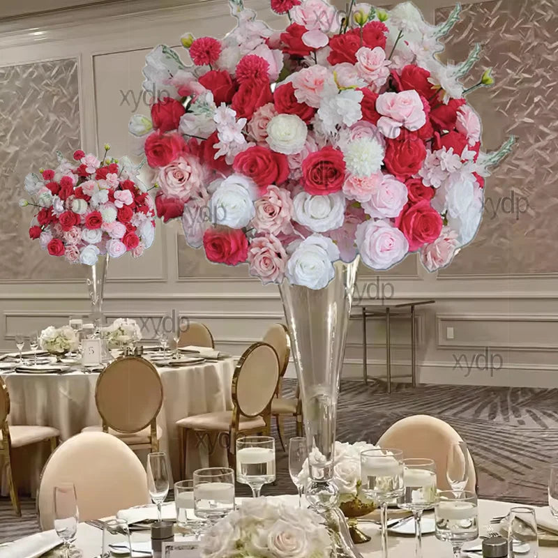 Hot Pink/Purple/Red/Blue luxurious Wedding Table Centerpieces large Flower Ball Outdoors Event Party Accessories Props 80cm,70cm Good Vibrations