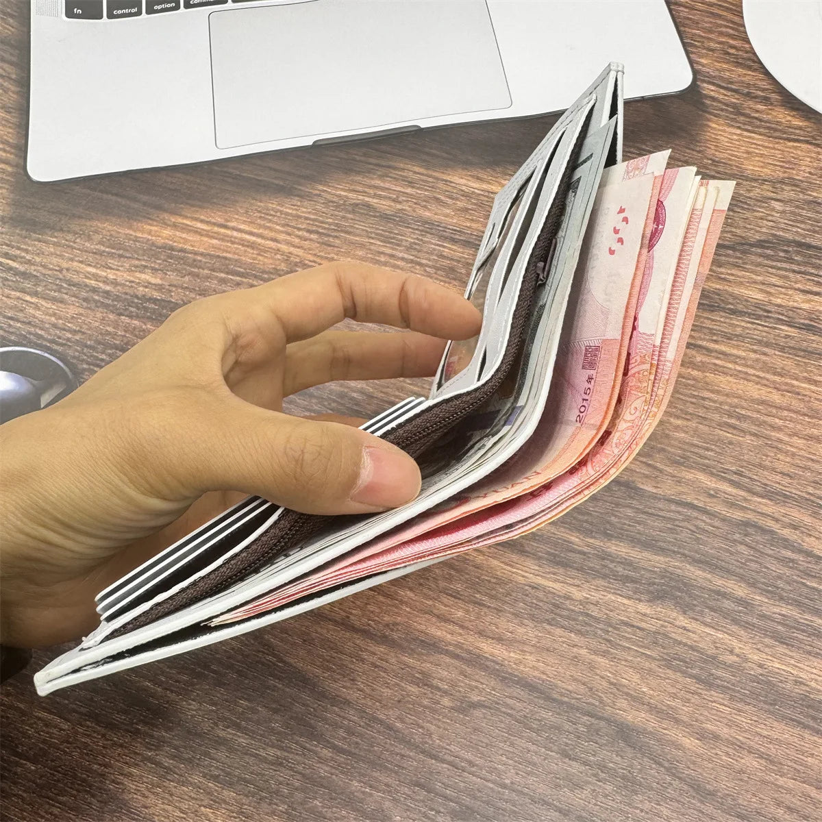 Men's Wallets with 100 US Dollar Pattern Male Leather Wallet with Card Holder Coin Pocket Purse Cartera Hombre Good Vibrations